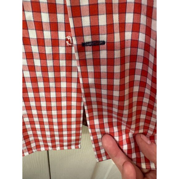 BANANA REPUBLIC Shirt Men's XL 17-17.5 Gingham Checkered Button Down Long Sleeve - Picture 11 of 14